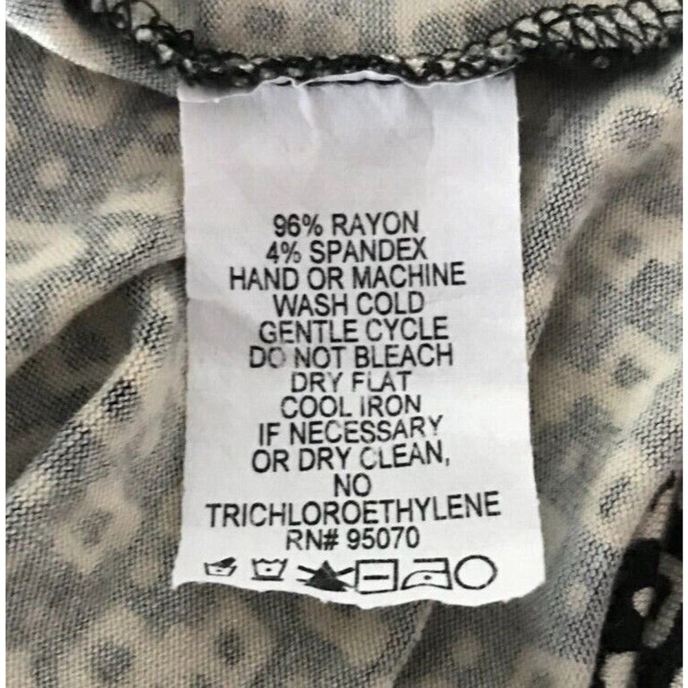 Anthropologie Weston Wear Black Beige Print Empire Waist Pocket Dress S - Picture 8 of 8